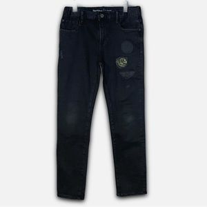 Boy Black Gap Kids Distressed Slim Jeans